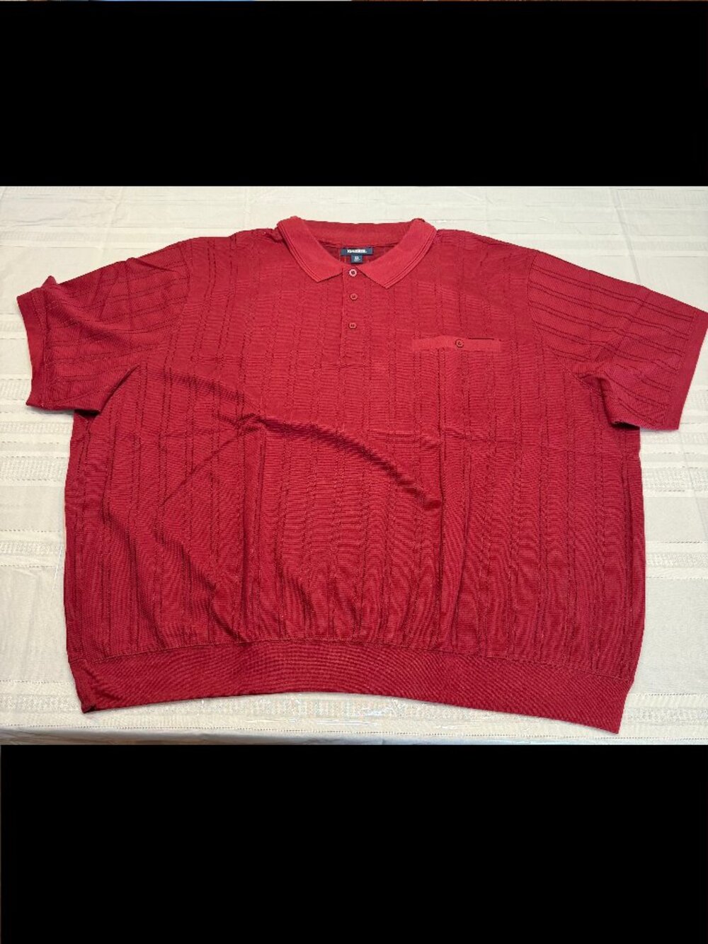 King Size Red Pocket Polo - Size 5XL Big - New In Bag